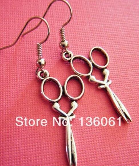 Vintage Silver scissors poker Phoenix Crown Buddha head snowflake Bowknot Earrings Drop Chandelier Earring For Women Jewelry Accessories