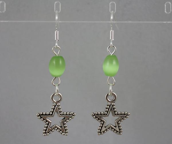 50 Pair 925 Sterling Silver Dangle Earrings Vintage Hollow Stars &Opal Beads Chandelier Drop Earrings Charms For Women Jewelry DIY P1948