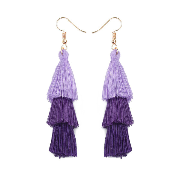 Vintage Ethnic Style Multilayer Fringe Tassel Dangle Earrings For Women Boho Maxi Long Drop Earrings Fashion Jewelry Accessories