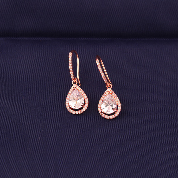 Loving Water Drop Earrings Fashion Inlaid Zircon Earring For Women Bridal Jewelry Hot Sale Gift Trade Assurance Service