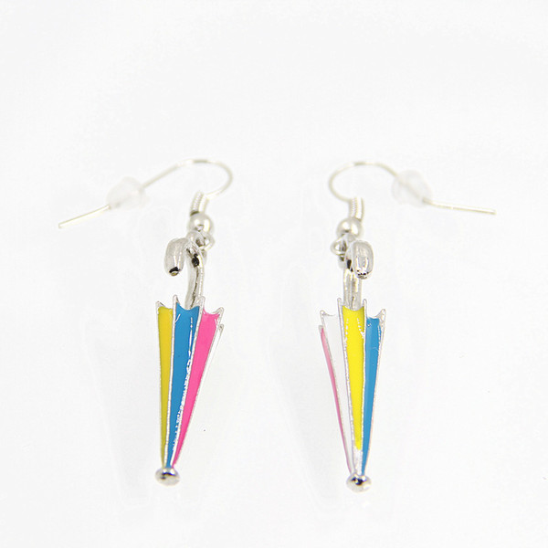 Korean Earings Fashion Jewelry Cute Multicolour Rainbow Umbrella Earrings For Women CE229