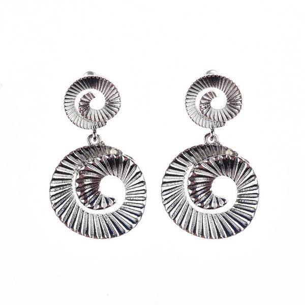 Vintage Statement Big Spiral Gold Earrings For Women Earings Fashion Jewelry Gothic geometric Modern Women's Earrings CE460