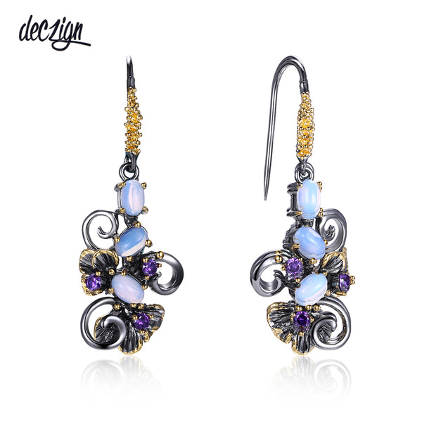 Deczign Recommend Beautiful Flower Earings Gift for Women Must Have Vintage Design Dangle Drop Shipping Jewelry WE3857