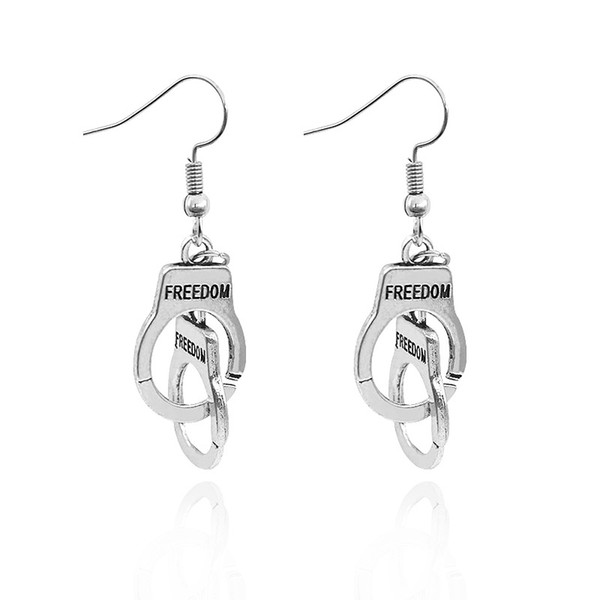 Freedom Handcuff Earrings Mini Handcuff Dangle Ear Cuffs Ring Designer Earrings for Women inspiration Fashion Jewelry Gift Drop Shipping