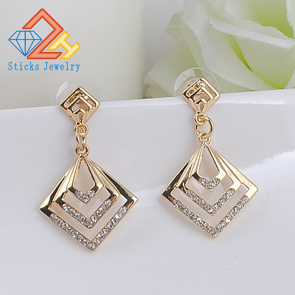 New fashion geometry earring cheap shallow KC gold earrings woman jewelry factory direct wholesale price