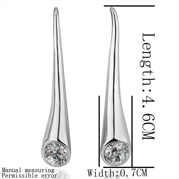 Classical 18K Rose Gold/Platinum Plated Drop Earrings Genuine Austrian Crystal Fashion Costume Women Earrings Jewelry Wholesale