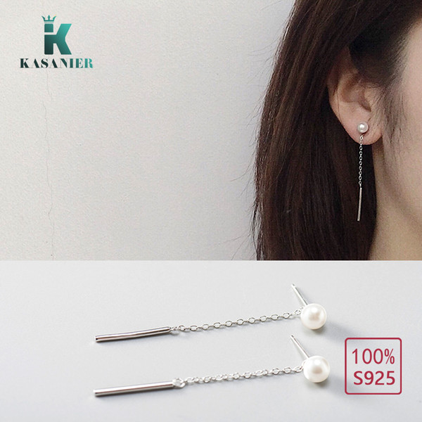 KASANIER 100% Natural Freshwater Pearls Design S925 Sterling silver Stud Earrings Women Party Gift K-ED0108