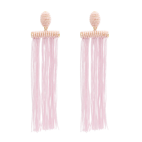 New stylish Bohemian long tassel earrings and trendy ladies' alloy earrings Women Jewelry Gif