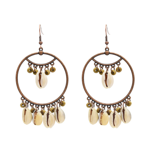 3 Colors Trendy Simple Style Shell Drop Earring For Women Jewelry Design