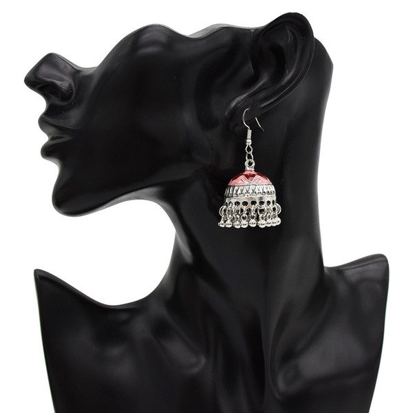 4 Colors Vintage Silver Tassel Drop Dangle Flower Earrings For Women Jewelry Design