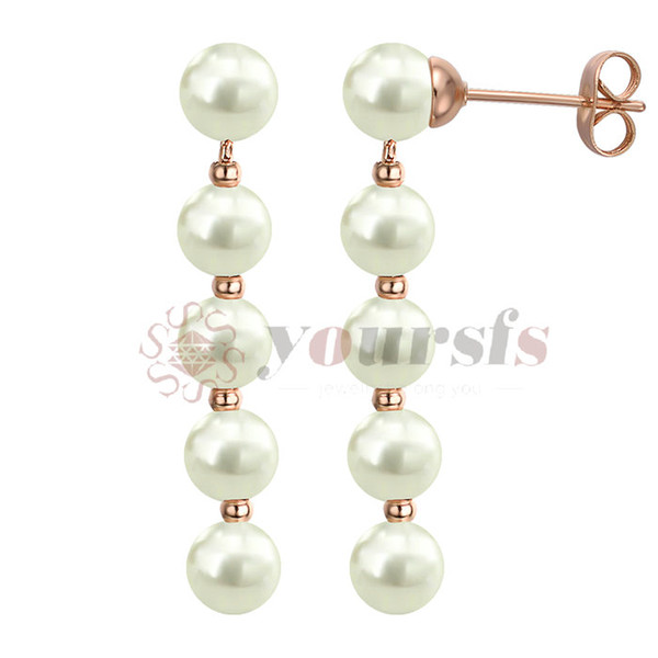 Yoursfs pearl stud earring 5 layer long dangle earring for women Unique Earrings Gift