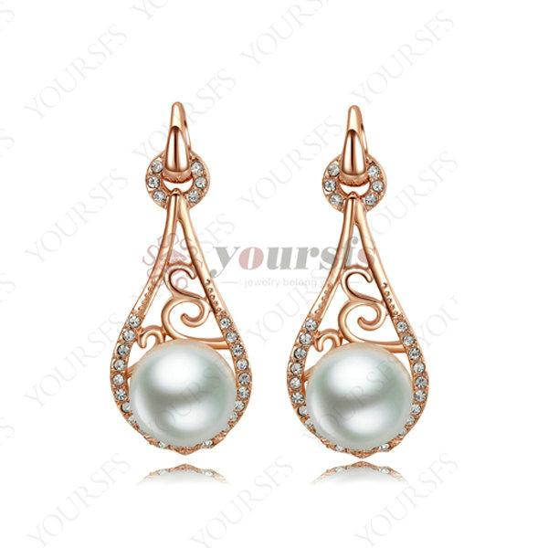 Yoursfs High Quality Pearl Earrings For Women Lady Female Drop Earrings Authentic Jewelry Gifts E278R1