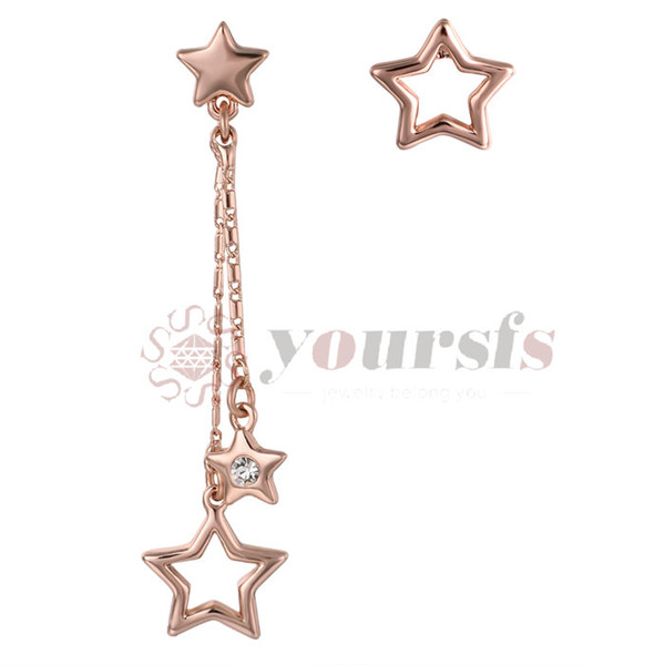 Yoursfs Star threader Earrings for women mismatched stud earrings & double threader earrings