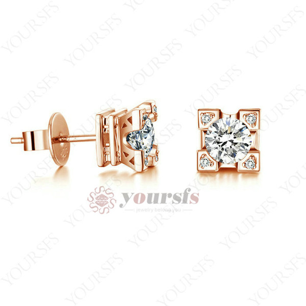 Yoursfs New Fashion Paris Eiffel Tower Earrings For Woman Silver Color Brincos Cute Micro CZ Crystal Jewelry Gift