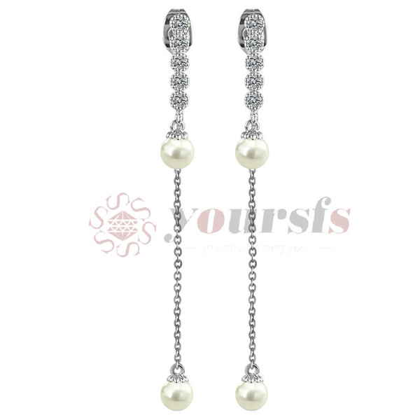 Yoursfs pearl threader earring silver color earrings for women