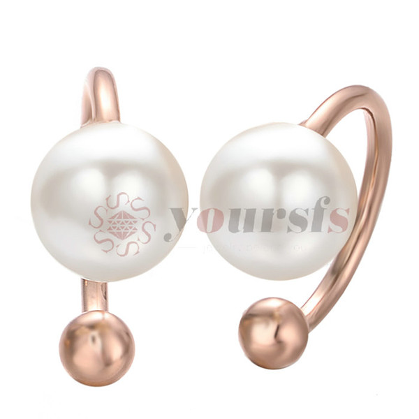 Yoursf ear cuff Red Pearl Ear Clip No Piercing Earrings 2 in 1 Pair Non-pierced Charm Clip On Jewelry