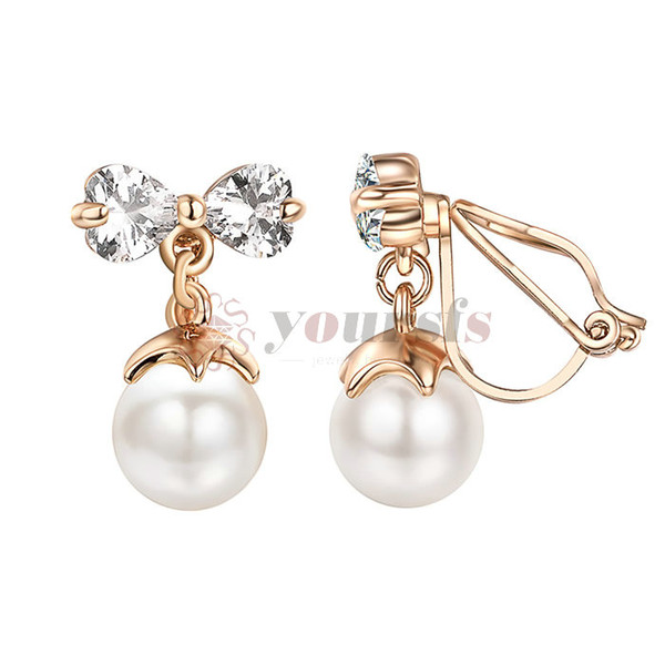 Yoursfs Clip on Pearl Earrings for Women Simple Round Faux Freshwater Pearl Earrinsg E1122