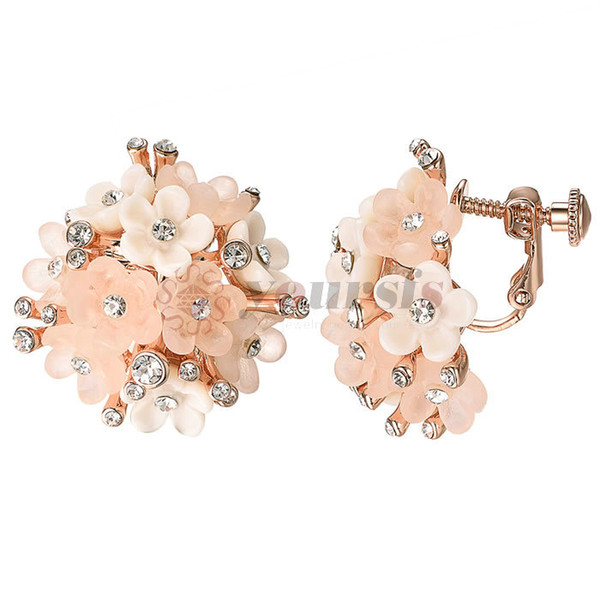 Yoursfs Clip Earrings for Women Non Pierced Flowers Earrings Fashion Jewelry