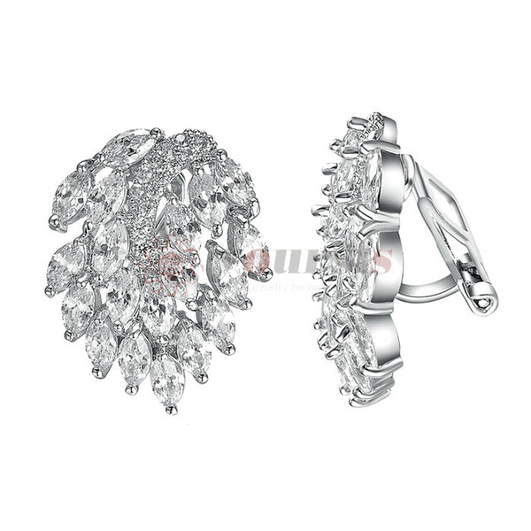 Yoursfs Clip on Earrrings for Women Round Austrian Crystals Fashion Earrings E1050W