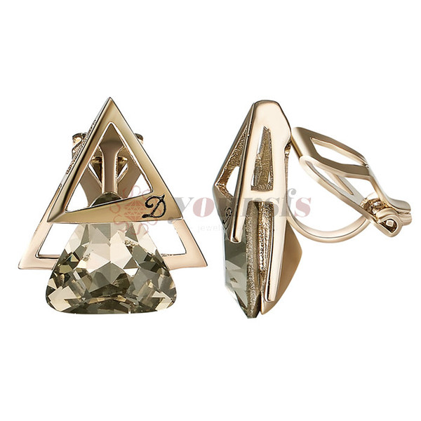 Yoursfs Clip on Earrrings for Women triangle Austrian Crystals Fashion Earrings