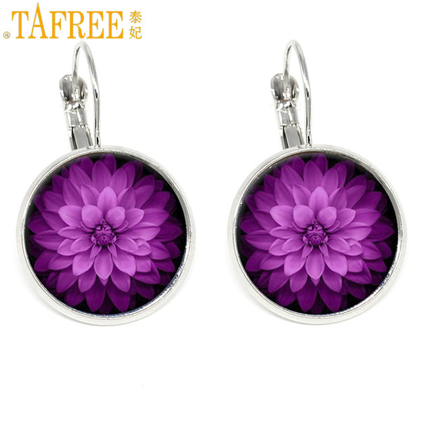 TAFREE fashion mandala clip earrings women indian flower mandala dangle buddhist 2018 Jewelry H300