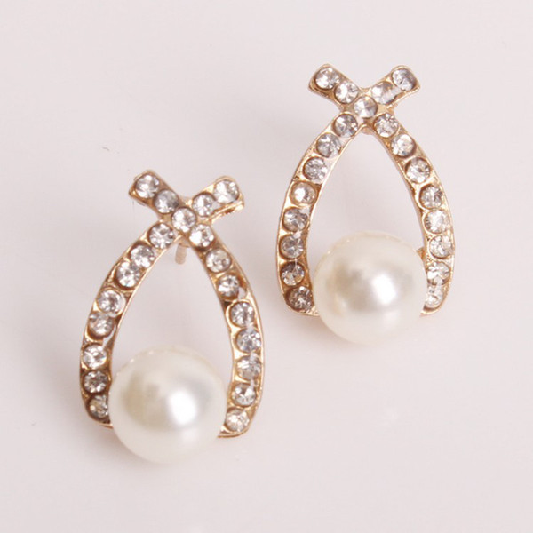 High grade Glossy Imitated Cultured Pearl Earrings Fashion Personality Wholesale Mobe Jewelry Free shipping