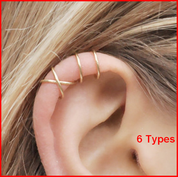 Ear Cuff No Piercing Earcuff Double Ear Cuff and Criss Cross Cartilage Simple Cartilage Earring acc025