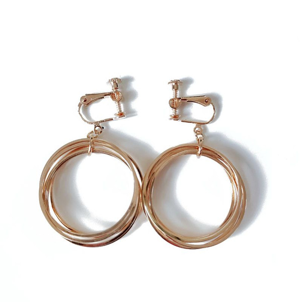 Free Shipping New Cute Circles Charm Pretty Elegant Bohemia Styles Clip Earring, Hot Popular Clip Earring