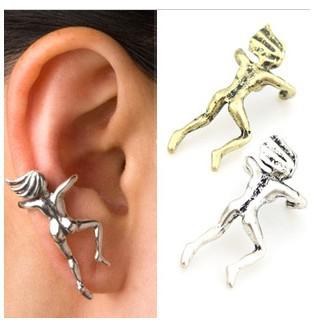 E0063 Fashion Vintage Climbing Men Punk EAR CLIP EARRING EAR CUFF Personality Nude Trendsetter Copper Silver Ear hang Free shipping