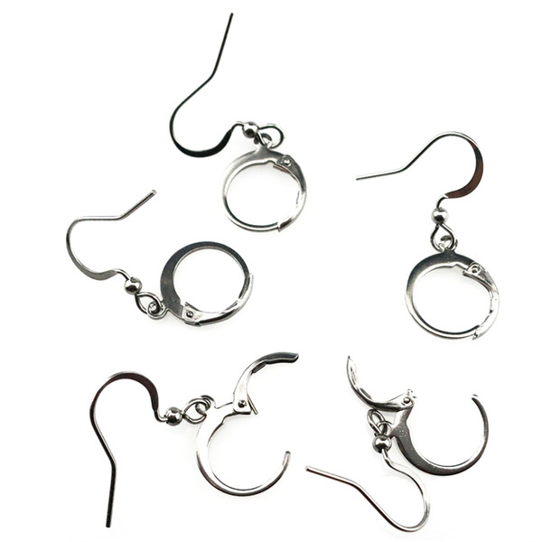 Stainless Steel Earring Hooks Clasp Clip Ear Cuff Jewelry Accessories Earrings Ring