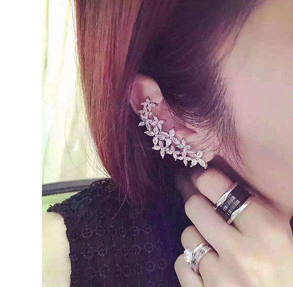 Right and left asymmetric design new arrival brand Cubic Zirconia ear cuff earring for women high quality CZ fashion jewelry xc