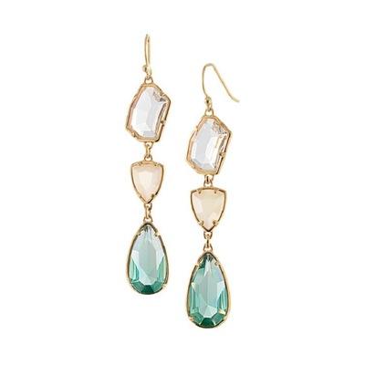 Pure and fresh and alloy jewel ms crystal drop earrings contracted joker fashion in Europe and America