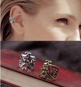 Fashion punk retro ear cuff hollow out U shape ear clip earrings with no ear pierced earrings unisex earrings jewelry with top quality