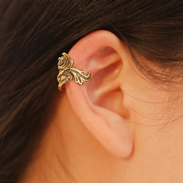 ear cuff clip goldfish ear clip earrings gold/silver color wedding jewelry girls gift women earring