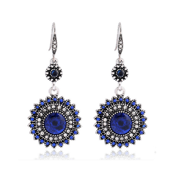 2019 Europe and the United States new arrival retro Bohemian ethnic women ear earrings sunflower earrings