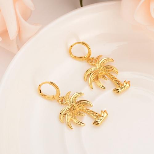 gold jewelry PNG coco tree pendant Earrings Women Party african wedding bridal Jewelry girls DIY charm girl kids gift