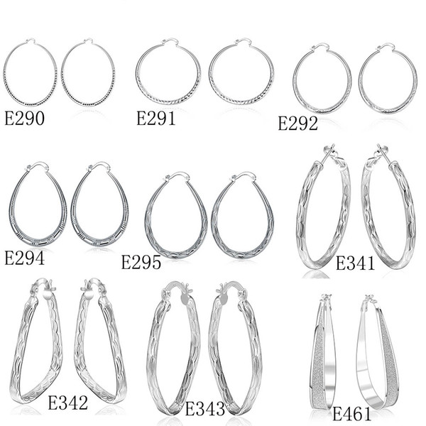 30 Styles Mixed Stylish Elegant 925 Silver Earrings Wholesale fashion jewelry Earrings 925 Sterling silver Earrings