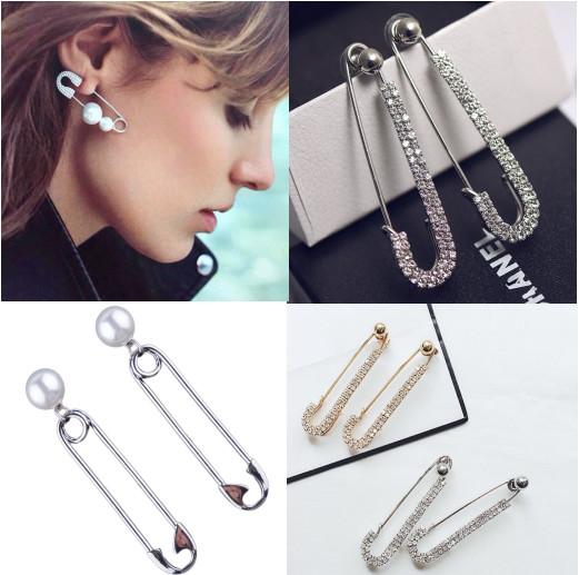 12pcs Crystal Unique Silver Plated in Piercing Bridal Stud Earrings For Women Imitation Pearl Earrings Fashion Party Prom Wedding Jewelry