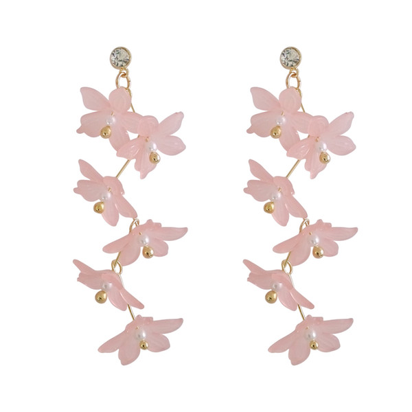 Small Flower Ear Nail Forest Creative Korean Style Flowers and Plants Gentle Wind Into The Small Fresh Temperamental Silvery