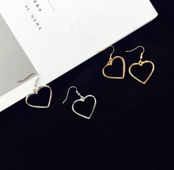 925 Silver Anti-allergy Day Korean Fashion Temperament Minimalist Loving Girl Fresh Earrings and Ear Clips