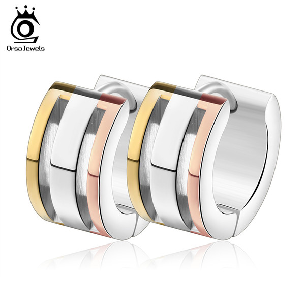 Orsa Jewelry New arrival Noble Style Stainless Steel Earring Hoop Earring For Friend Woman Girls Nice Gift Fashion Earring GTE47