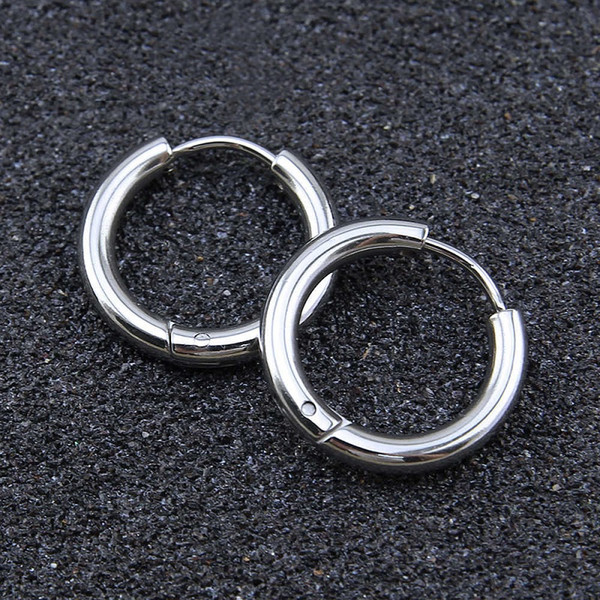 Fashion Trend Earring Stainless Steel Round Stud For Lovers Earring Buckle For Valentine's Day Free Shipping