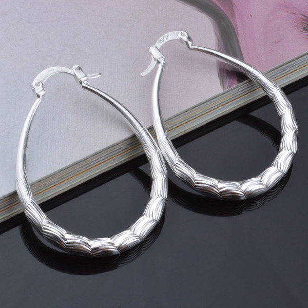 2015 new design 925 sterling silver hoop earrings fashion classic jewelry for girls free shipping