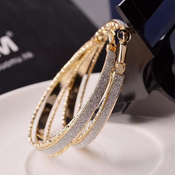 Classic American Style Vintage Large Size Hoop Earrings Fashion Jewelry 14K Gold Filled Big Hoop Huggie Earrings Women Wedding Party Cheap