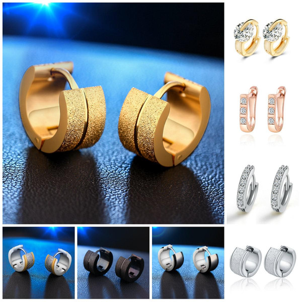 Channel Earrings Hoop Mens Stainless Steel Stud Earrings For Women Hanging Crystal Diamond Sterling Silver 14K Rose Gold Mens Hoop Earrings