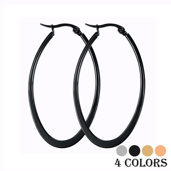 Newest Style Trendy Big Hoop Earrings Women Female Bijoux 316L Stainless Steel Ear Jewelry Christmas Gift Not Allergic