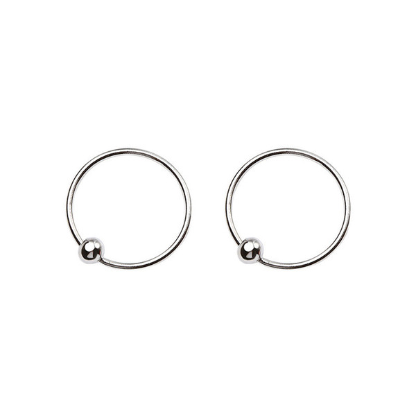 New Simple Authentic 925 Sterling Silver Round Circle Earrings For Women Girls Gifts Fine Jewelry Geometric Hoop Earring