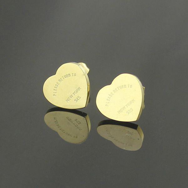 Hot sell Brand titanium steel steel Stud Earring for Woman Fashion heart classic Jewelry Never Fade