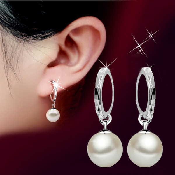 South Korea new hot 925 silver earring women's jewelry gifts fashion natural pearl cuff earrings wholesale