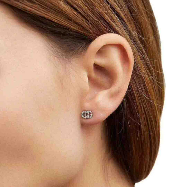 Designer earrings for women tops designs stud Fashion Luxury Design Diamond earrings Party Wedding Nice Gifts Silver Crystal Studs Free ship